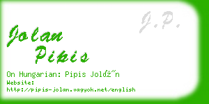 jolan pipis business card